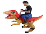 Inflatable Dinosaur Costume Adult Riding Suit Air Blow Up Cartoon Outfit for Holiday Party Cosplay V1294-YM0901-3115240011311