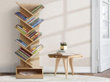 Artiss Tree Bookshelf 9 Tiers - ECHO Oak FURNI-E-SHELF-9T-NT