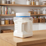 Set of 6 Reusable Transparent Square Storage Jars with Wide Mouth and Airtight Sealed Lids for V1369-AZ3-W-22875