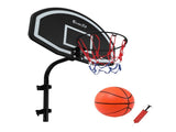 Everfit Kids Basketball Hoop with Ball and Pump Fit for Trampoline 25mm-32mm Poles Black BAS-HOOP-D38-TRAMPO-BK