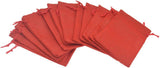 50Pcs Burlap Gift Bags 5 x 7 Inch, Red Linen Drawstring Christmas Candy Bags, Jute Sacks Jewelry V1259-DP01-F-110