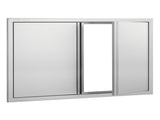 BBQ Access Door, 914x610 mm Double Outdoor Kitchen Door, Stainless Steel Flush Mount Door, Wall V952-SMABSCJMYS366SI1RV0