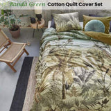 Bedding House Banda Green Cotton Quilt Cover Set King V442-HIN-QUILTCS-BANDA-GREEN-KI