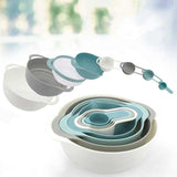 Light Pink 8-Piece Baking Tool Set - Measuring Cups, Spoons, Rainbow Mixing Bowls, Vegetable Washing V888-ELOSUNG17500