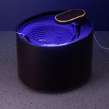 Pet Water Fountain Cat Dog Automatic Electric Drinking Dispenser with Red Light Indicator Black V1263-JX-6893