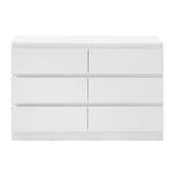 Artiss 6 Chest of Drawers Lowboy White FURNI-N-CDR-02-WH-AB