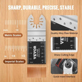 VEVOR 30PCS Multi Tool Blades Kits, Universal Quick Release Oscillating Saw Blades, 8 Types Wood V952-BDGJDPTZ33PCSGK9LV0