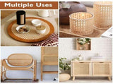 1 Roll Nature Rattan Cane Webbing, Rattan Webbing Roll for Caning Projects, Woven Open Mesh Cane for V1192-AZ-W-17957