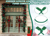 20 Pcs Christmas Inches and 16 Set Decorative Garland Twist Ties Decor for Xmas Holiday Lights V1259-DP01-A-5586