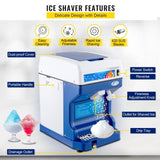 Ice Shaver 265LBS/Hour Snow Cone Frozen Ice Shaving Slushie Dessert Maker Stainless Steel Food Grade V952-BBJ168SY000000001V3