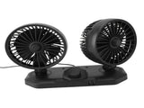 Dual Head Car Cooler Powerful Cooling Ultra Silent USB 360 Degree Rotation Air Circulation V1294-YM0901-3113240173511