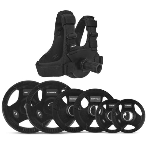 CORTEX Olympic Plate Loaded Weight Vest with 35kg Tri-Grip Plates V420-CSAC-WVESTPL-A