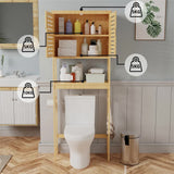 4-Tier Bamboo Bathroom Toilet Storage Rack V767-JJ-XZ1227