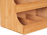 9-Compartment Bamboo Coffee and Tea Organizer for Cups, Pods and Sachets, 24 x 26.5 x 17.5 cm V1188-MS-731-054