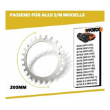 Stainless Steel Cleats Compatible with Worx Landroid Lawn Mower S and M Models, 2mm, 205mm V1237-ZY-528-214