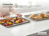 Kitchee 40.5x30.5cm Oven Baking Tray Cooling Rack 4 Piece Stainless Steel V238-SUPDZ-42208860667984