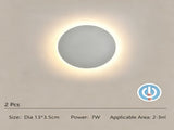 13CM White Touch Eclipse Wall Light 2Pcs Stepless Dimming V1221-XM-LB445-GM31
