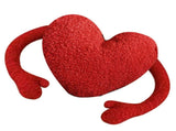 Red Heart Pillow Cartoon Plush Soft Comfortable Heart Shaped Pillow Toy Decoration for Living Room V1294-YM0626-3117220311111