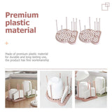 Pink Household Drying Rack, Vertical Drain Design for Plates Bowls and Cutlery 4Pcs V1369-AZ3-W-17440