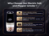 2 Pcs Gravity Sensor Electric Salt and Pepper Spice Grinder V915-KU0337X2