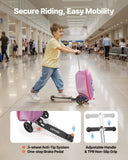 VEVOR Ride-on Luggage 20-inch Kids Scooter Suitcase with Flash Wheels Purple V952-FDDQXXLXHBK2ZFUMR001V0