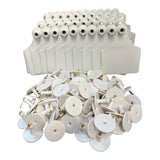 100x Cattle Ear Tags 7x10cm Set - Large White Blank Cow Sheep Livestock Label V238-SUPDZ-40208938795088