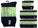 24 Pairs PREMIUM BAMBOO SOCKS Mens Heavy Duty Thick Work Socks Cushion BULK - Navy Blue - 11-14 V563-24BSOX-NVYBLU-SIZE11-14