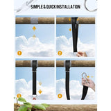Tree Swing Straps, 158Cm Extra Long Hammock Tree Straps With 2 Safety Locking Carabiner Hooks And V1188-MS-227-2039