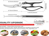 Heavy Duty Kitchen Shears, Poultry Scissors for Cutting Chicken Bones, German Stainless Steel, V1107-CS-CFBXGJDH