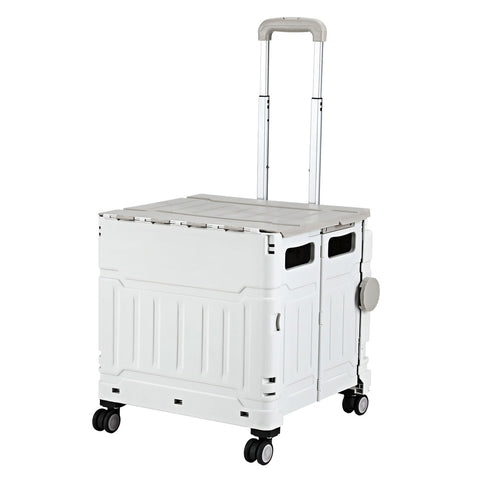 Emajin Shopping Trolley Cart 75L Foldable White ST-75L-PLA-WH