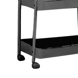 3 Tier Utility Rolling Cart with Caster Wheels Movable Multifunctional Storage Cart for Kitchen V1294-YM0901-3117240235114