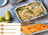 Stainless Steel Toaster Oven Trays, 2 Pack Small Non Toxic Baking Cookie Sheets for Cake Baking, V1189-LC-RY-00058