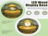 8 Pcs Wooden LED Display Base Lighted Base for Crystal Art Wood Display for Glass Art 3D Crystal V1258-DP02-C-2747