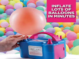 Premium Electric Balloon Pump Double Nozzle Helium-Free Inflator for Parties V1263-JX-5535
