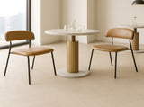 Levede 2x PU Leather Dining Chairs Kitchen Lounge CH1151-PU-2-BR