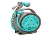 15M Portable Garden Hose Reel with Nozzle Handheld Water Hose Holder Reel for Outdoor Watering Green V1294-YM0901-3111250213811