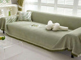 180*340CM Green Premium Polyester Sofa Throw Blanket, Multi-Seasonal Use, Sofa Protector V888-ELOSUNG21120