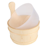 Bathroom Natural Wooden Bucket Ladle Set for Sauna SPA Bath Accessories V1294-YM0901-JY02143