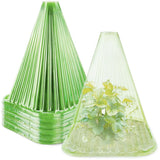 20 Pack Reusable Green Plastic Plant Covers, Garden Cloches with 40 Stakes for Flowers and V1237-ZY-715-106