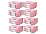 Clothes Storage Bags Fabric Foldable Blanket Storage Container Closet Organizer with Clear Window V1294-YM0901-3117250021328