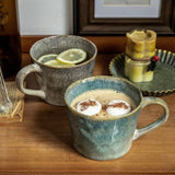 2X Reactive Glazed Ceramic Organic Coffee Mug 350ml Natural EARTHY GREY BLUE V274-HA-LA-P0024806-BUVT