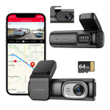 2 Channel 4K Dashcam with 1080P, 5G WiFi, GPS, Parking Monitor, Voice Control, Free 64GB TF Card V178-59112