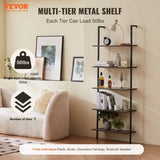 VEVOR Industrial Square Pipe Shelf 5 Tier 64x30x182.5cm Wall-Mount for Bedroom V952-JSGZWJFGHMBHOYOVAV0
