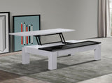 Coffee Table High Gloss Finish Lift Up Top MDF Black & White Colour Interior Storage V43-CT-GND-B&W