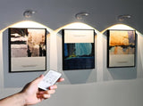 3-Pack Rechargeable LED Wall Spotlight for Art Wireless Motion Sensor Picture Light with Remote, 3 V1107-CS-QBSD3B