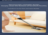 White Wireless Stick Vacuum and Stereoscopic Mop with 2 Filters, Swivel Brush Head and 106cm Handled V888-ELOSUNG52029