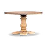 Gloriosa Round Dining Table 135cm Pedestal Solid Mango Timber Wood - Honey Wash V315-WOUT-001-HW