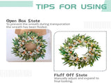 26 Inch Spring Greenery Wreath for Front Door, White Daisy & Yellow Forsythia Floral Wreath with V1258-DP02-C-2682