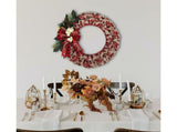 Christmas Wreath, Faux Linen Tree Wreath, Hanging Decorations, Artificial V1263-JX-1687