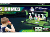 Light-Up Kids Throwing Bowling Toy, ABS Gravity Activated LED, Numbered Targets with 4 Sandbags, V1232-TZBLQ-FG-001